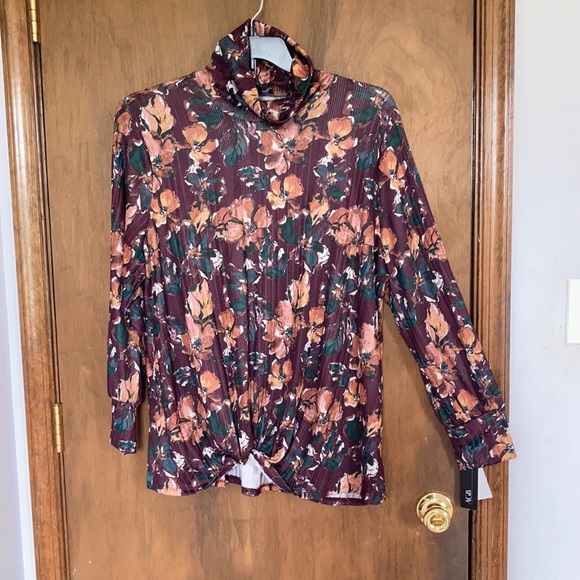 3/$45 AGB floral print top pullover shirt casual boho bohemian office size 2X - Picture 4 of 17